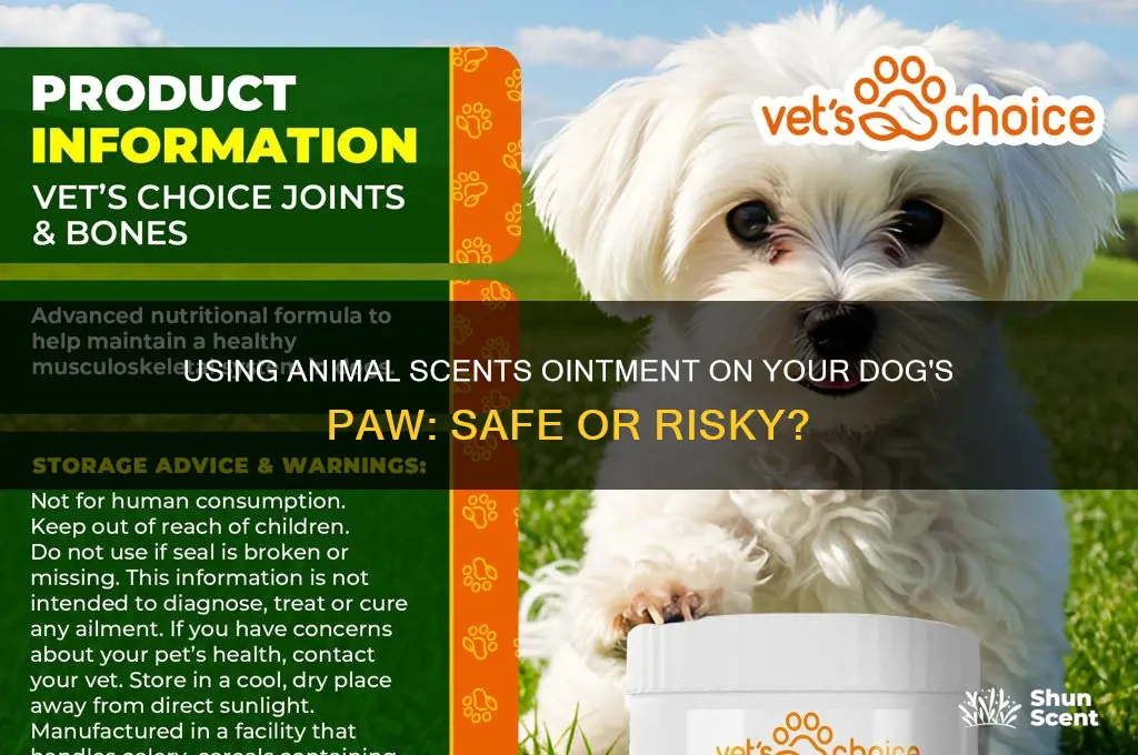 can i use animal scents ointment on my dogs pass