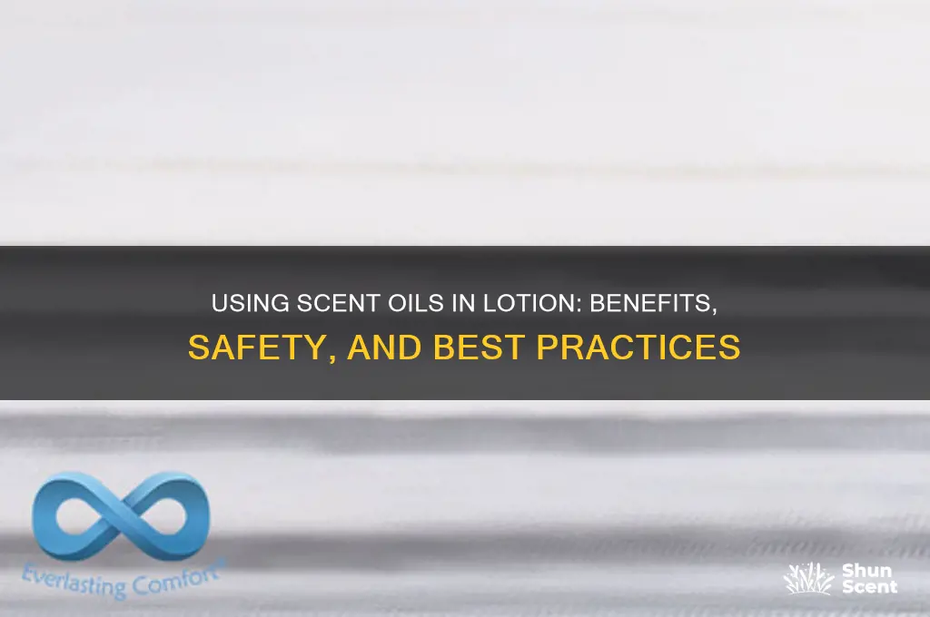 can i use scent oils in lotion