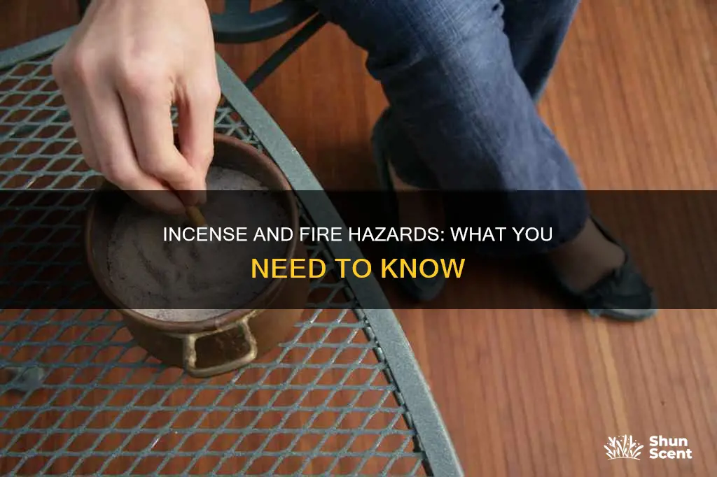 can incense catch fire