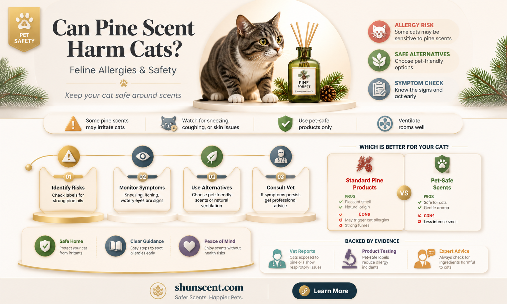 are cats allergic to pine scent