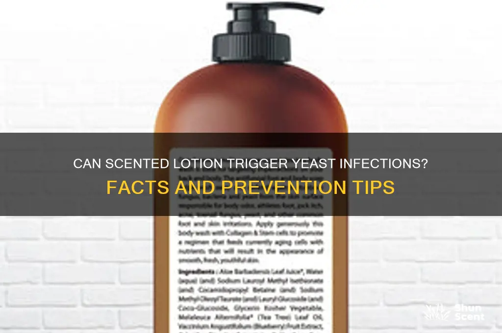 can scented lotion cause a yeast infection