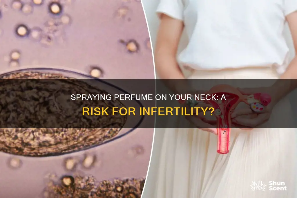 can spraying perfume on neck cause infertility