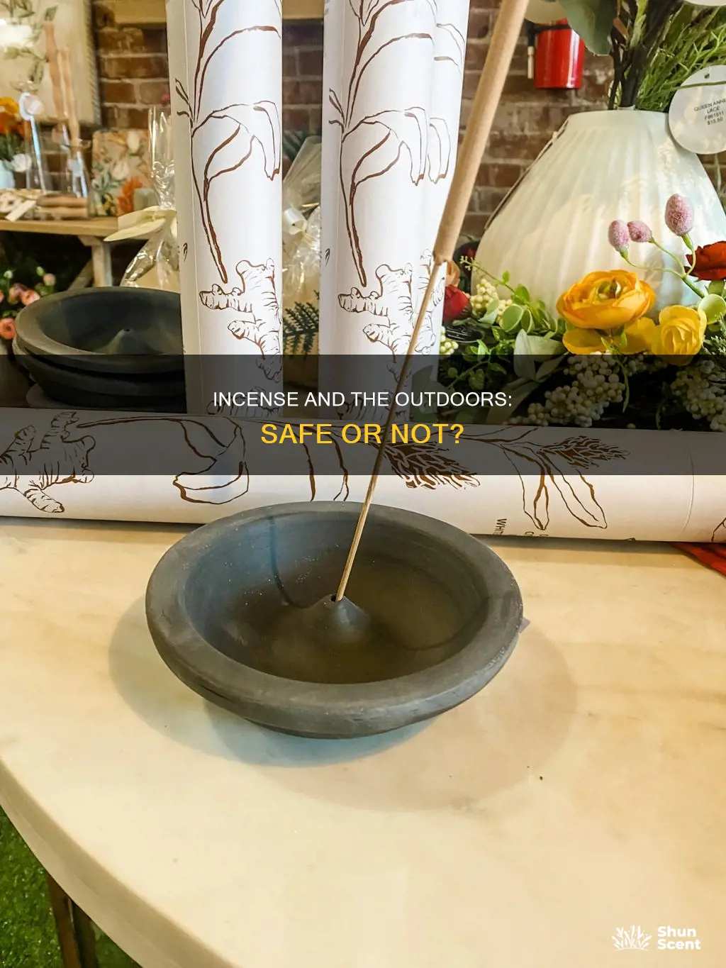 can ublight an incense outside