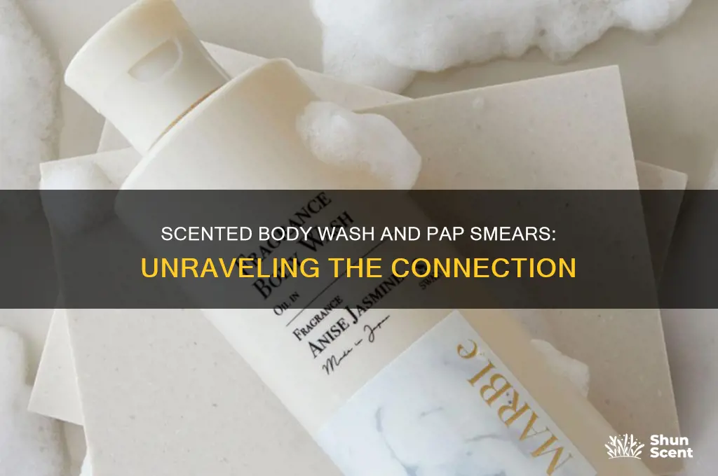 can washing with scented bodywash cause a bad pap smear