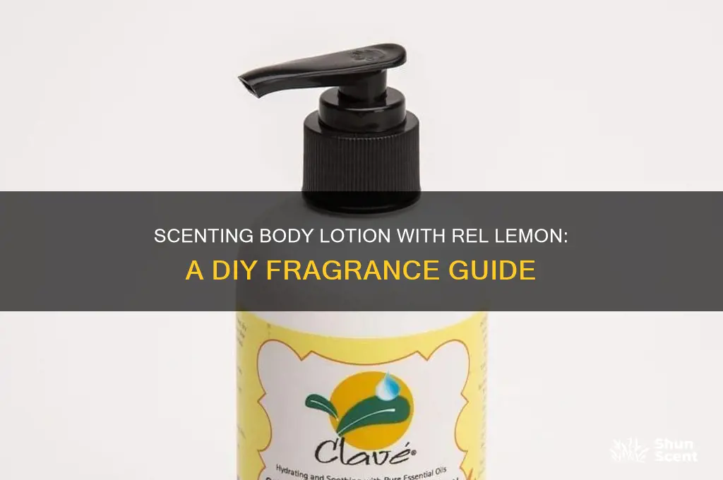can you add rel lemon to body otion to scent