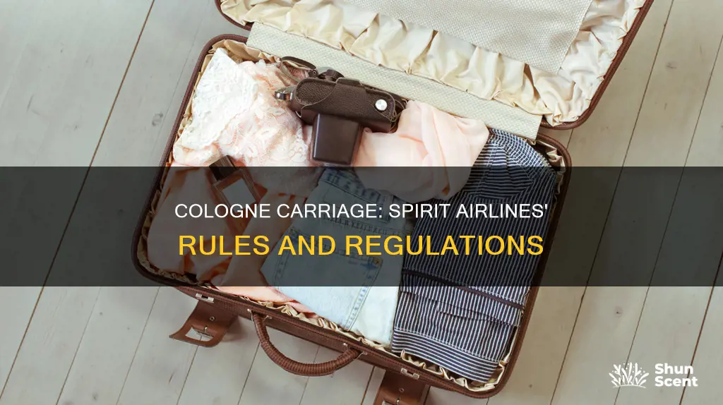 can you bring cologne on spirit airlines