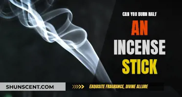 Incense Sticks: Burning Half for a Quick Fragrance Boost