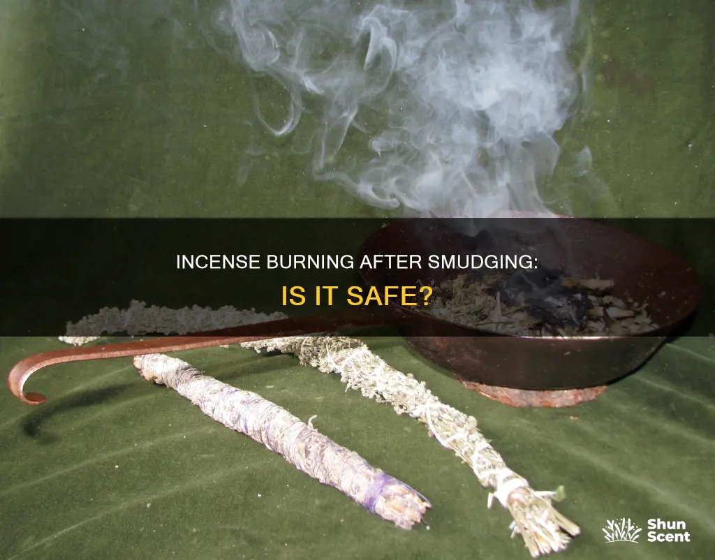 can you burn incense after smudging