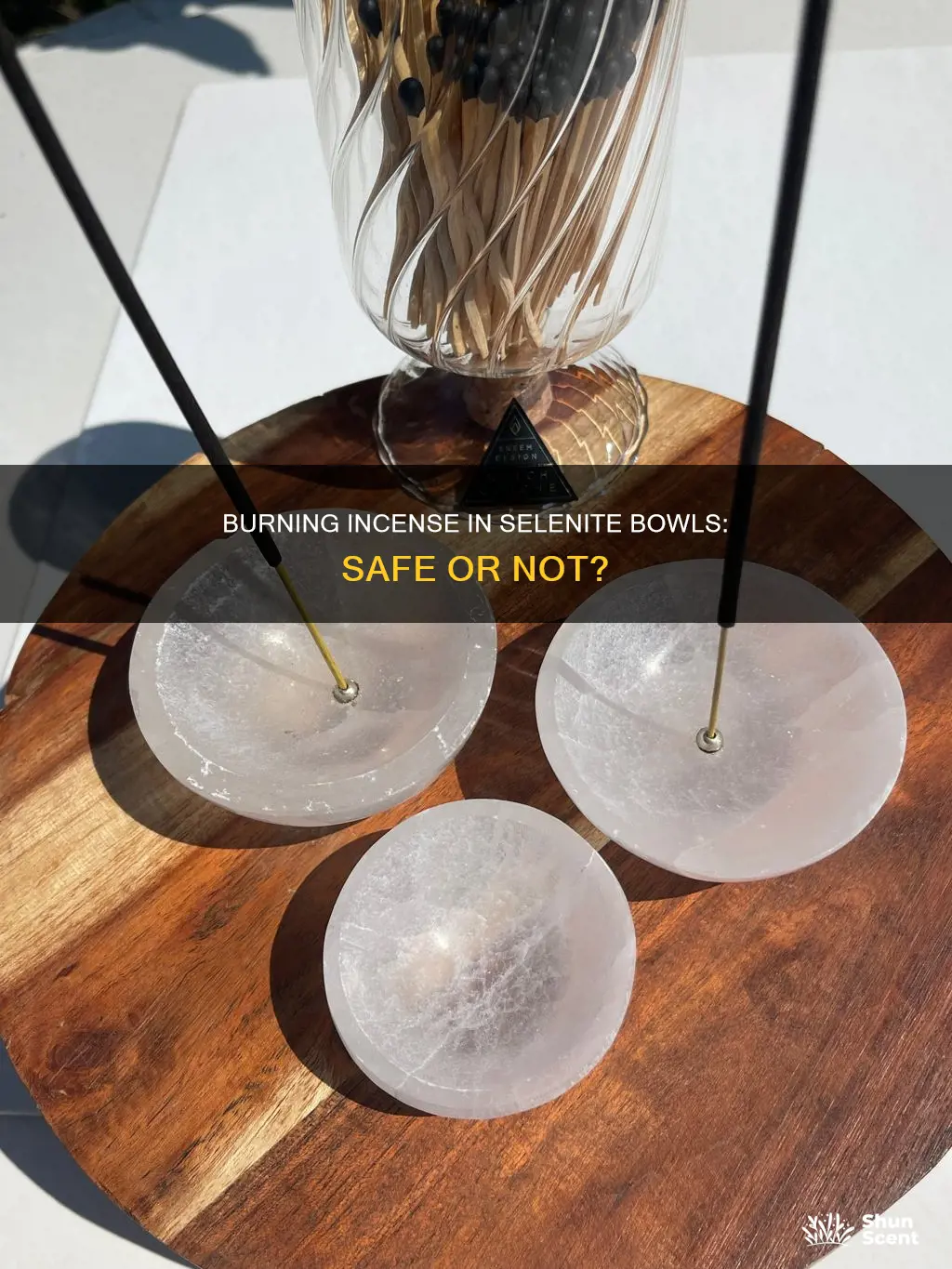 can you burn incense in a selenite bowl