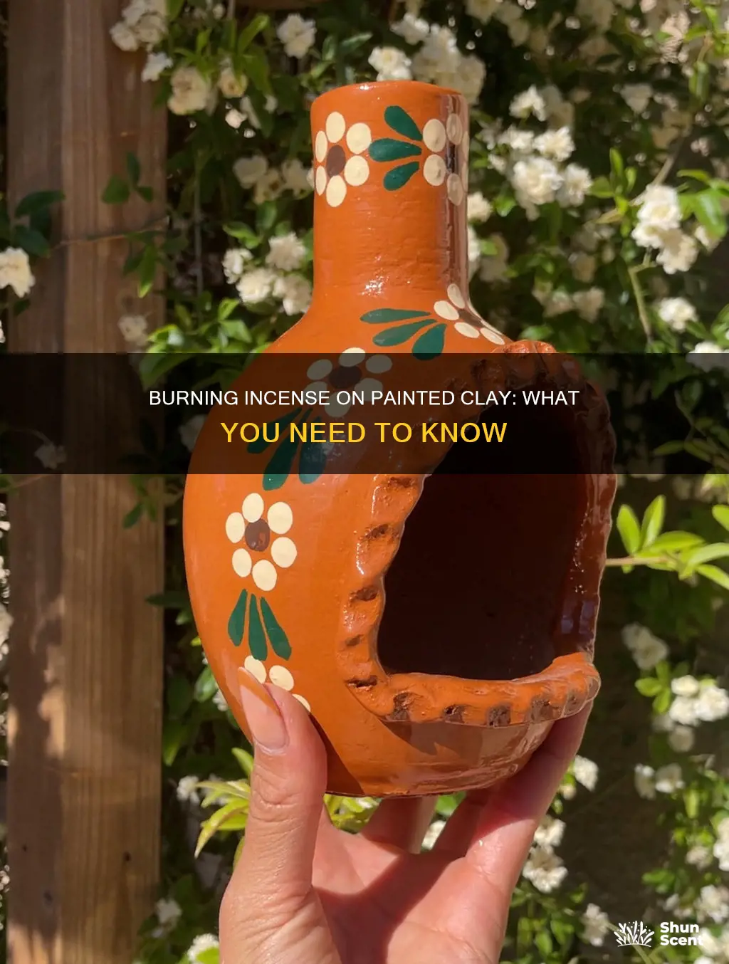 can you burn incense on painted clay