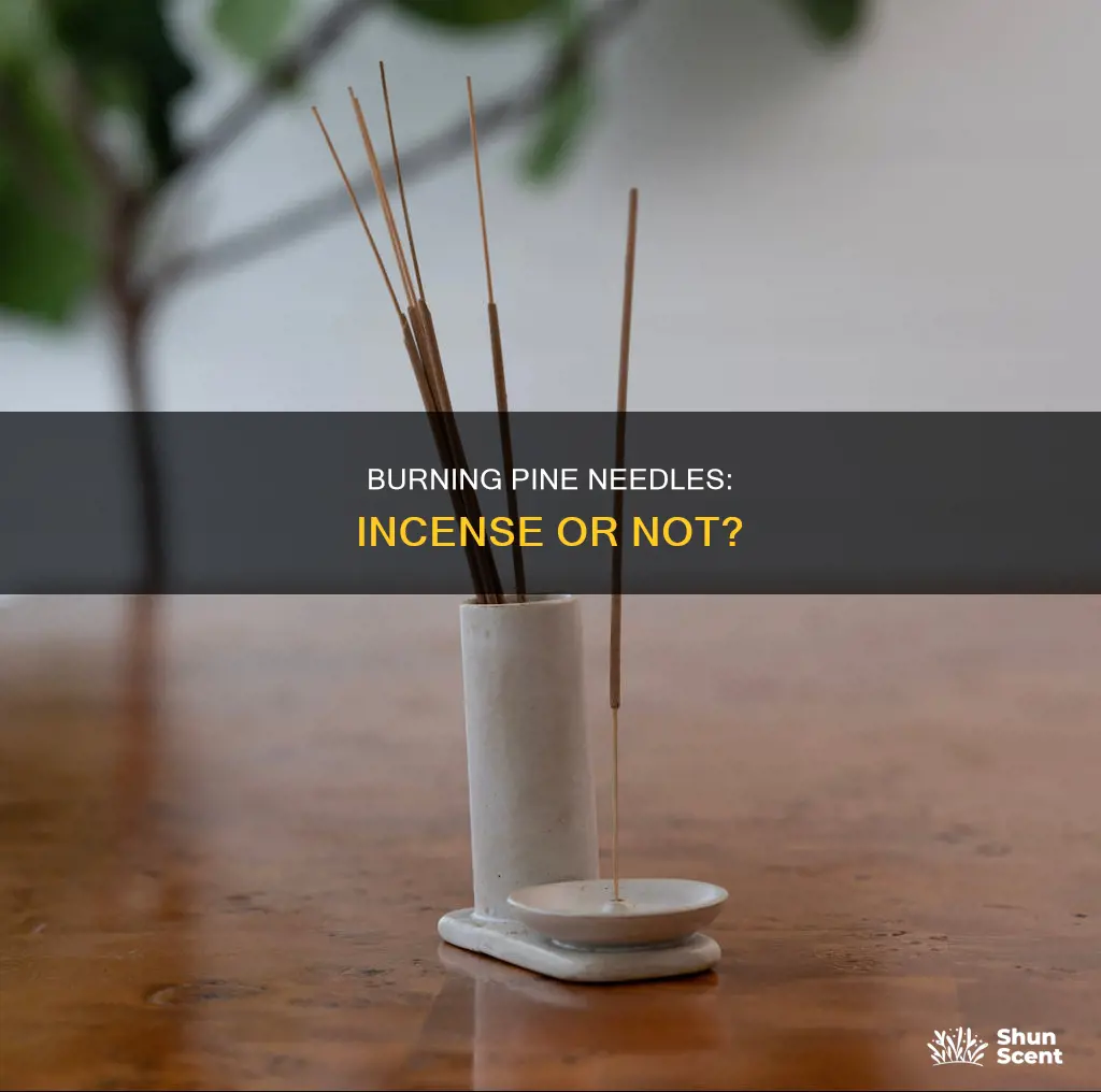can you burn pine needles as incense