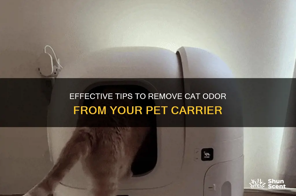 can you clean a cats scent off a pet carrier