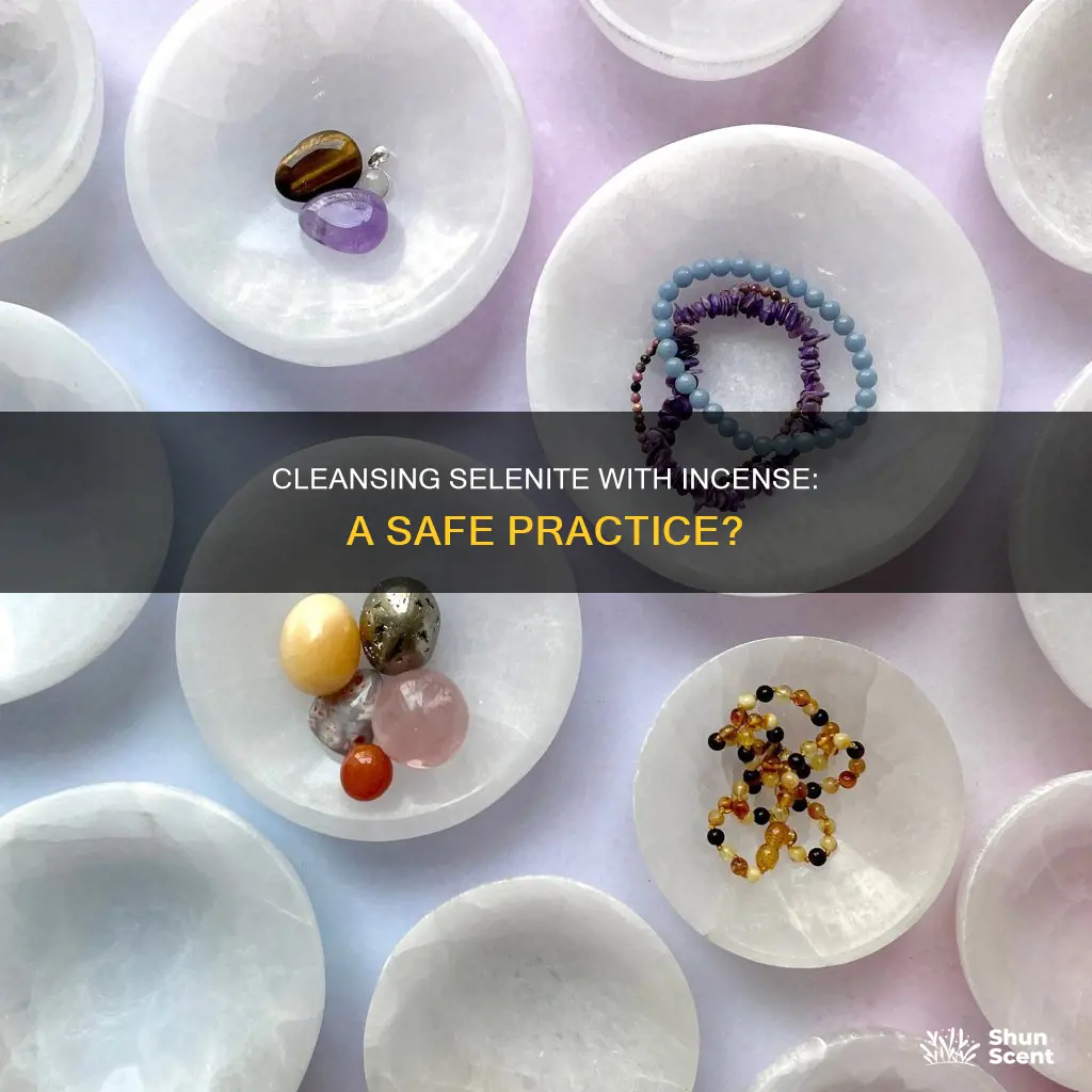 can you cleanse selenite with incense