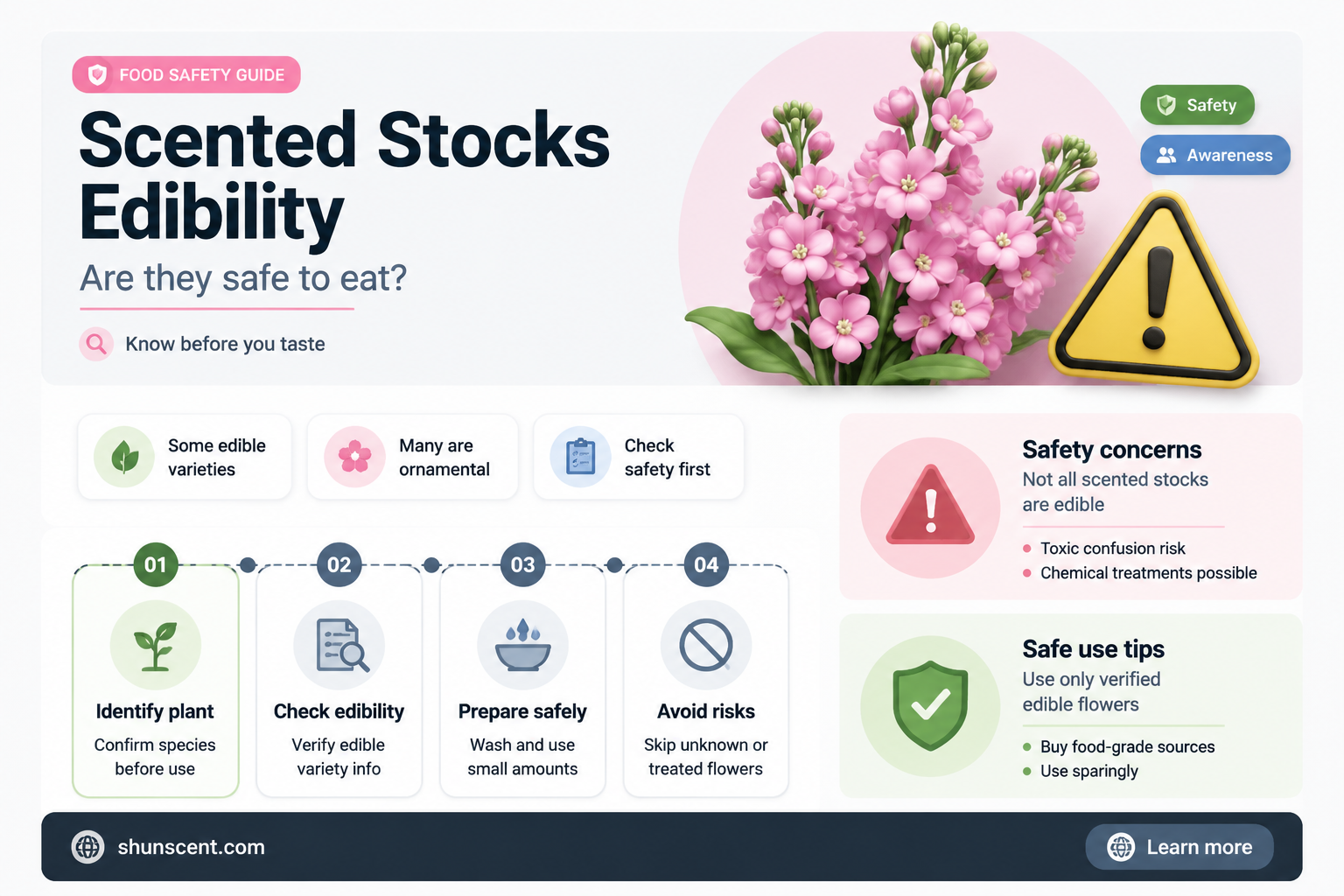 are scented stocks edible