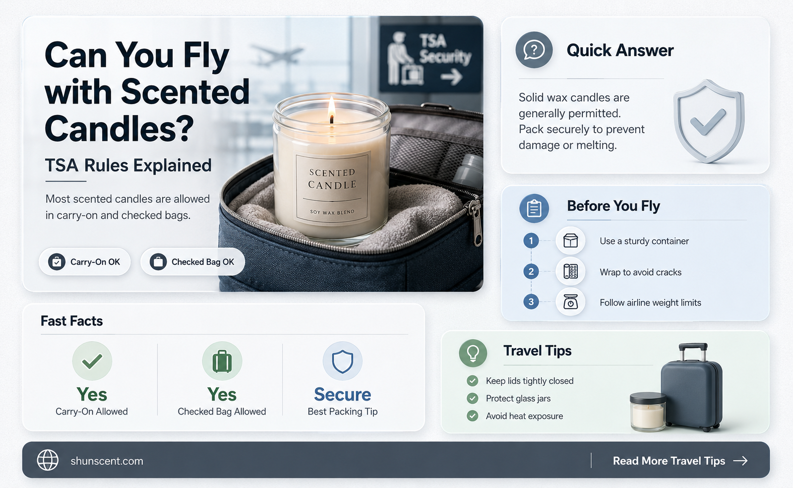 are scented candles allowed on planes