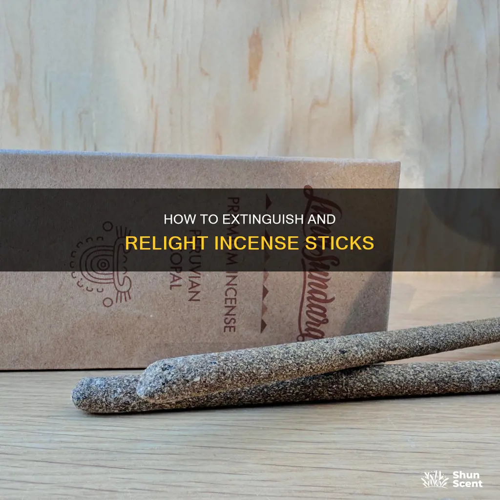 can you put out incense and relight it