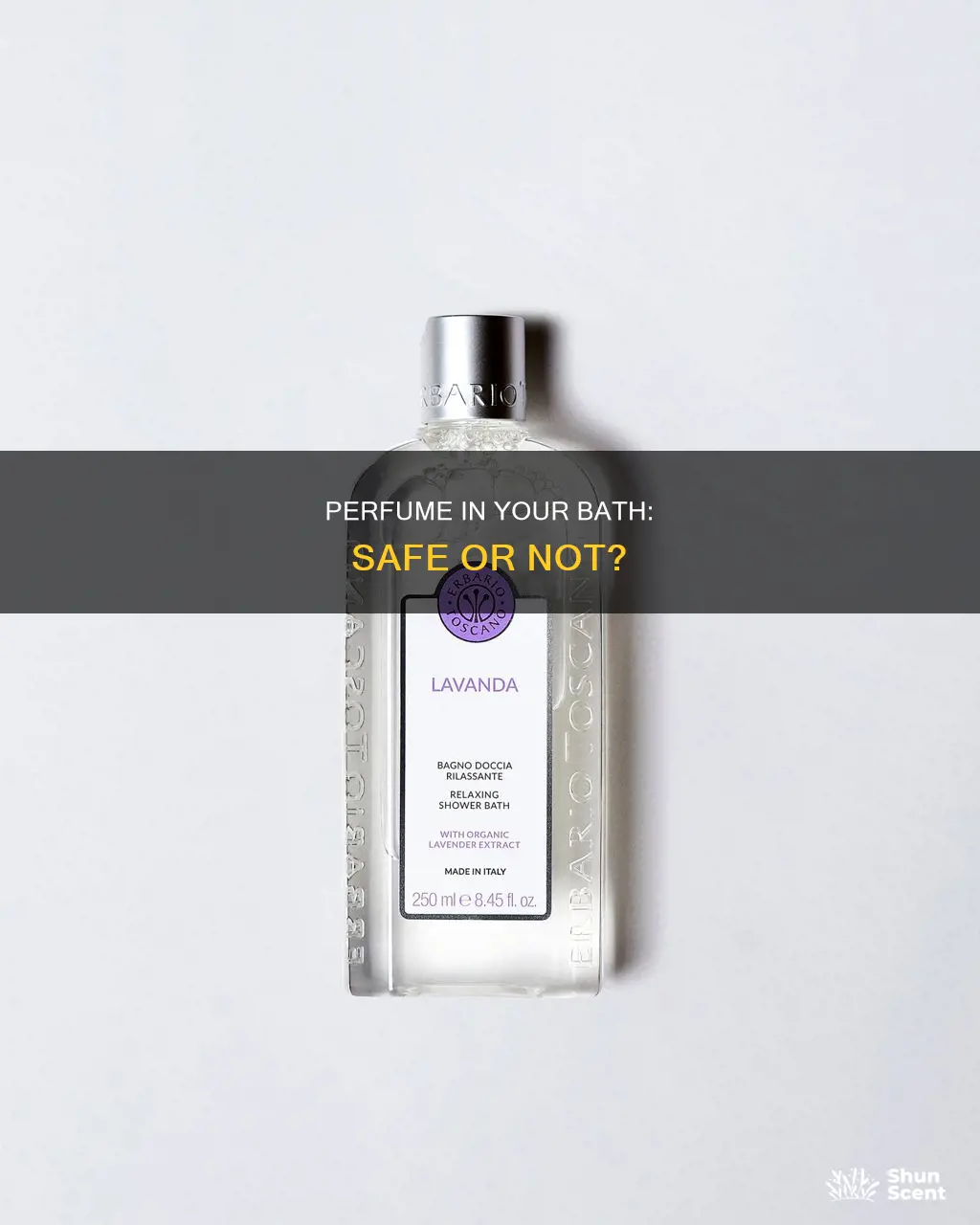can you put perfume in bath water