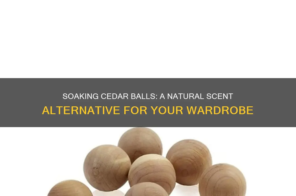 can you soak cedar balls to replace scent