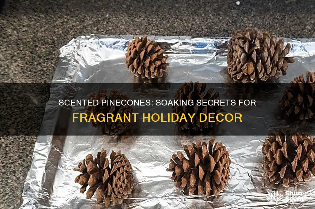can you soak pinecones to scent them