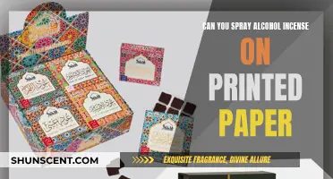 Spraying Incense on Printed Paper: Alcohol's Effect