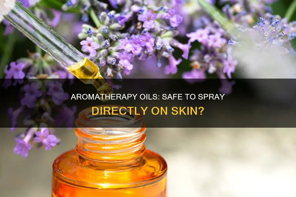 can you spray aroma therapy essential oils on your skin