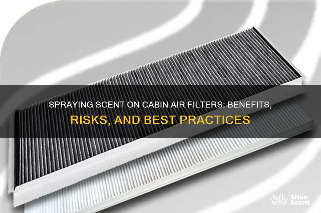 can you spray scent on cabin air filter