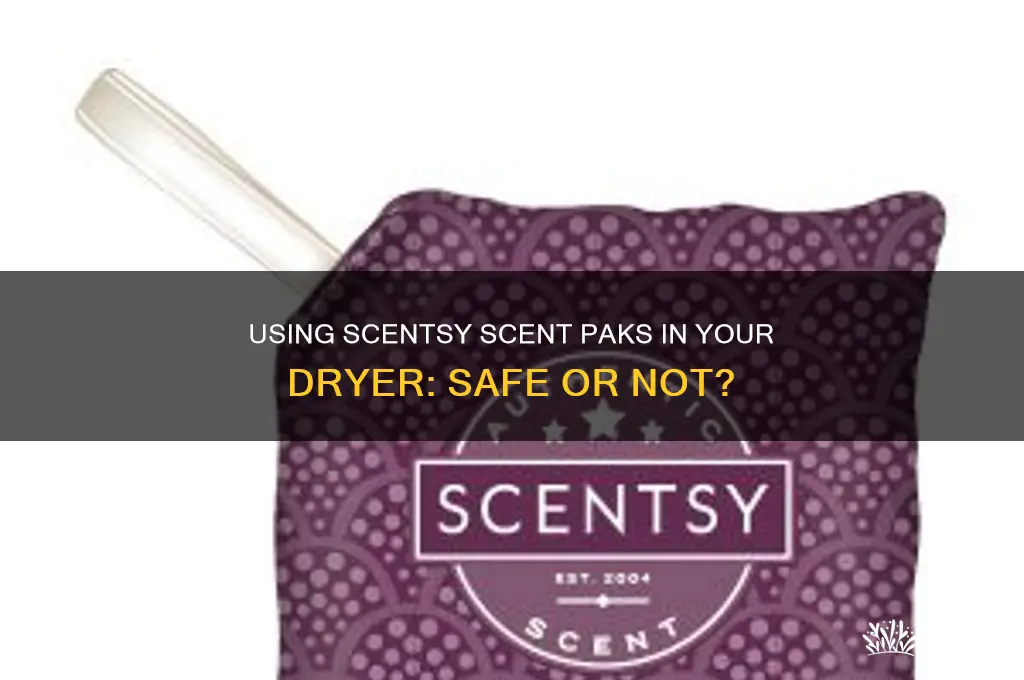can you stick a scentsy scent pak in dryer