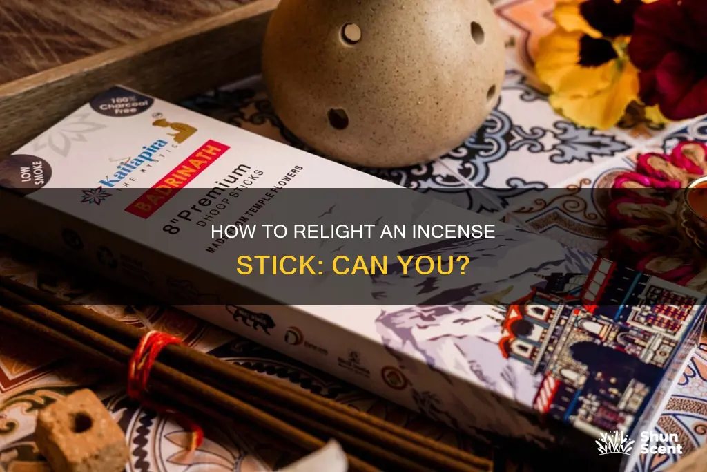 can you stop and incense and light it again later