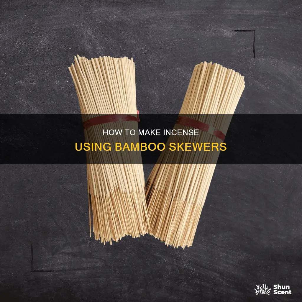 can you use bamboo skewers to make incense