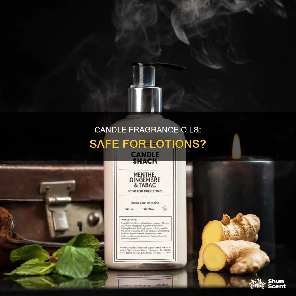 can you use candle fragrance oils in lotion