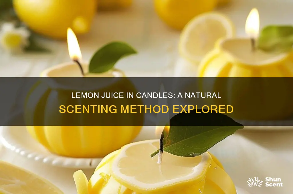 can you use lemon juice to scent candles