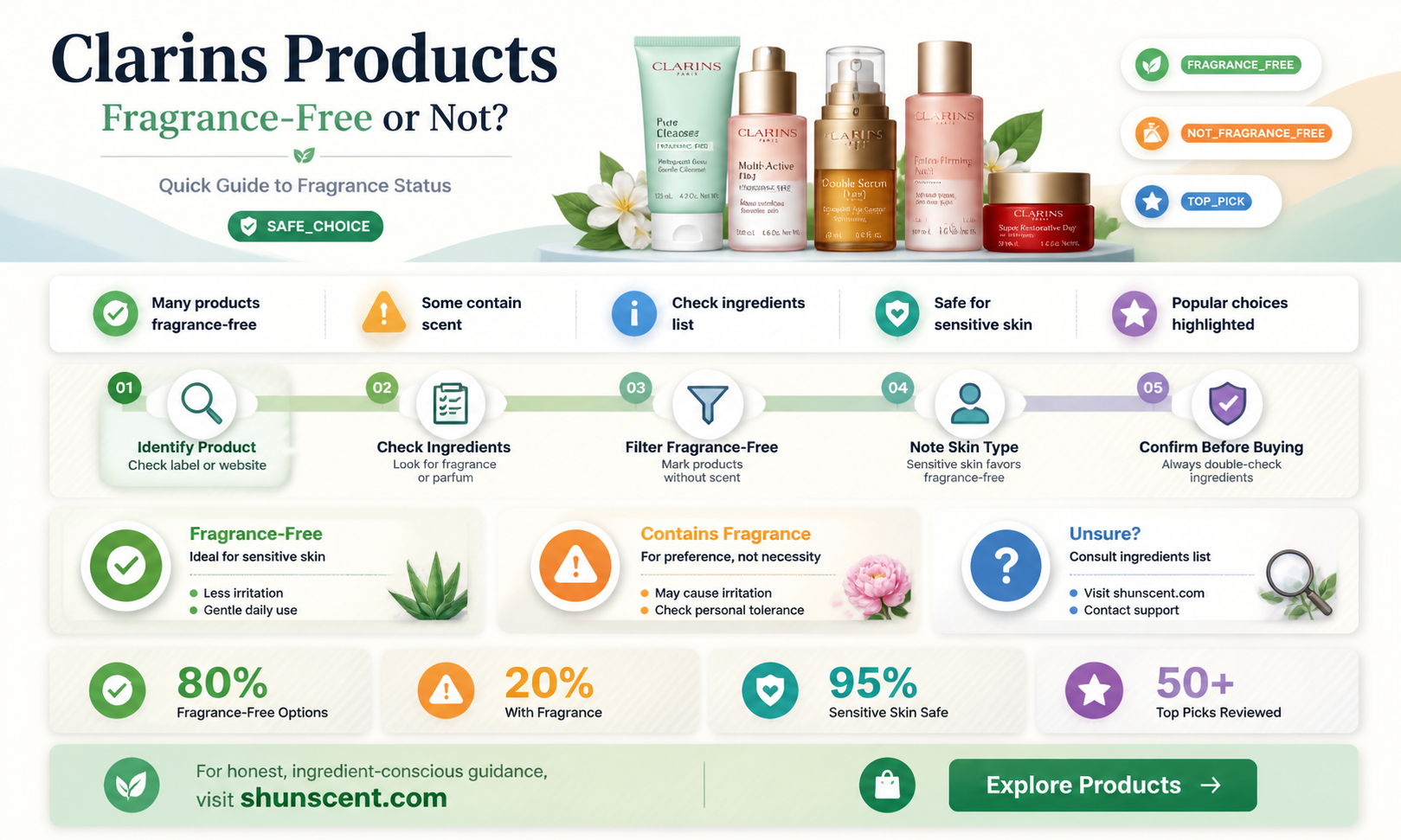 are clarins products fragrance free