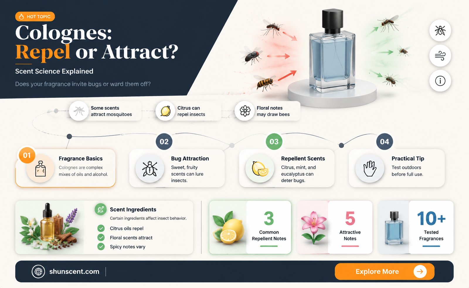 are insects repelled by cologne