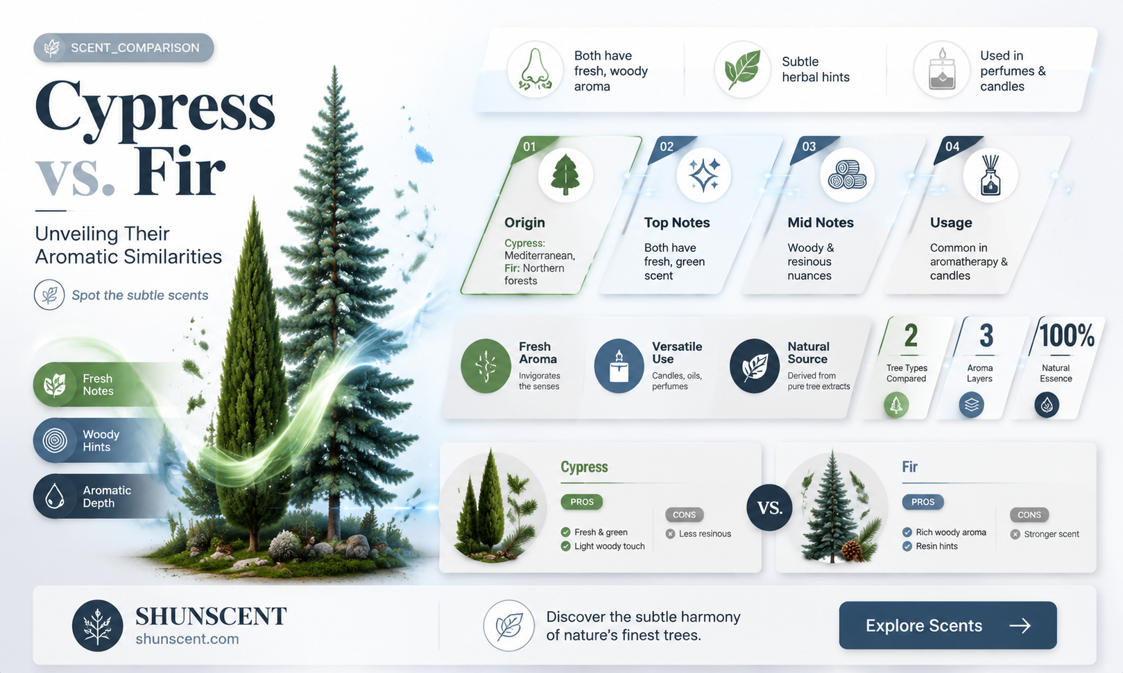 are cypress and fir similar in scent