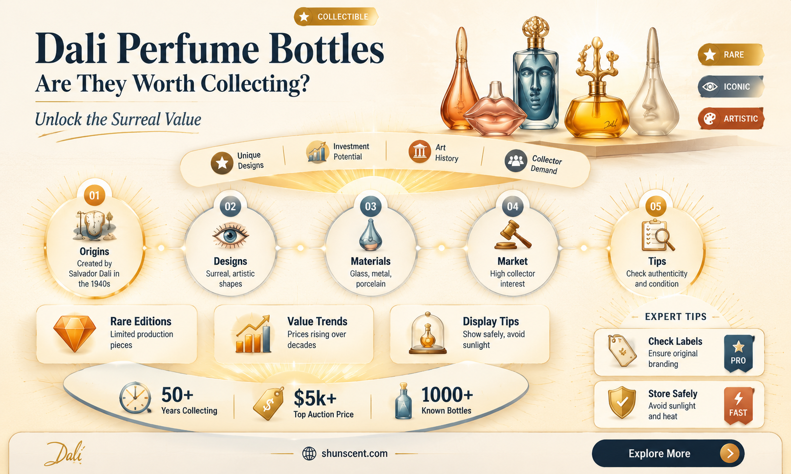 are dali perfume bottles collectible