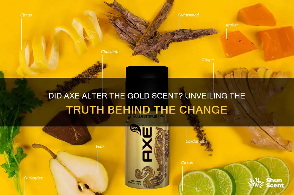 did axe change gold scent