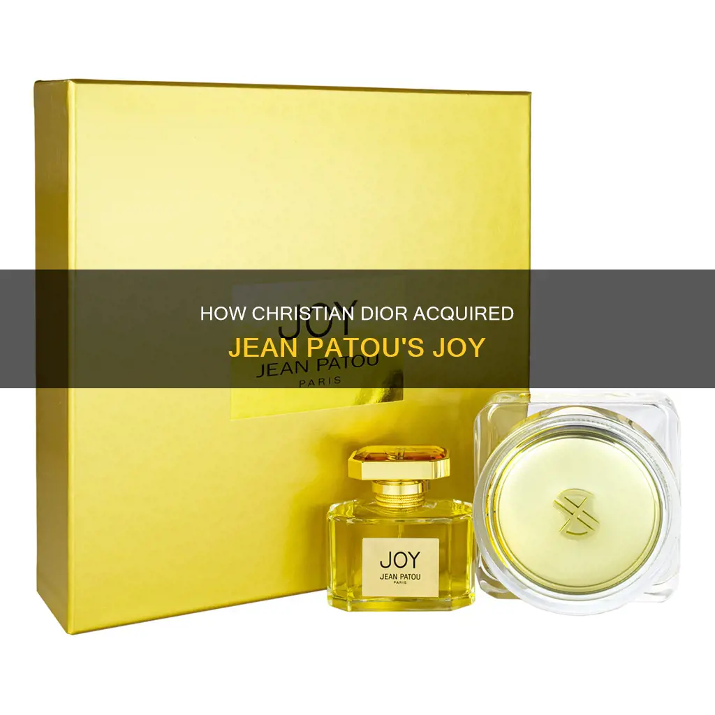 did christian dior purchase jean patou perfume joy