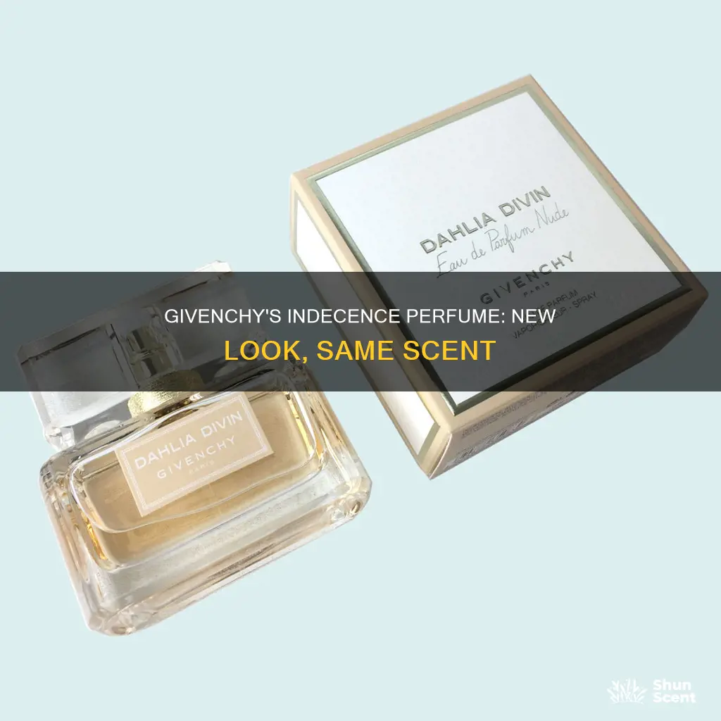 did givenchy change the packaging for indecence perfume