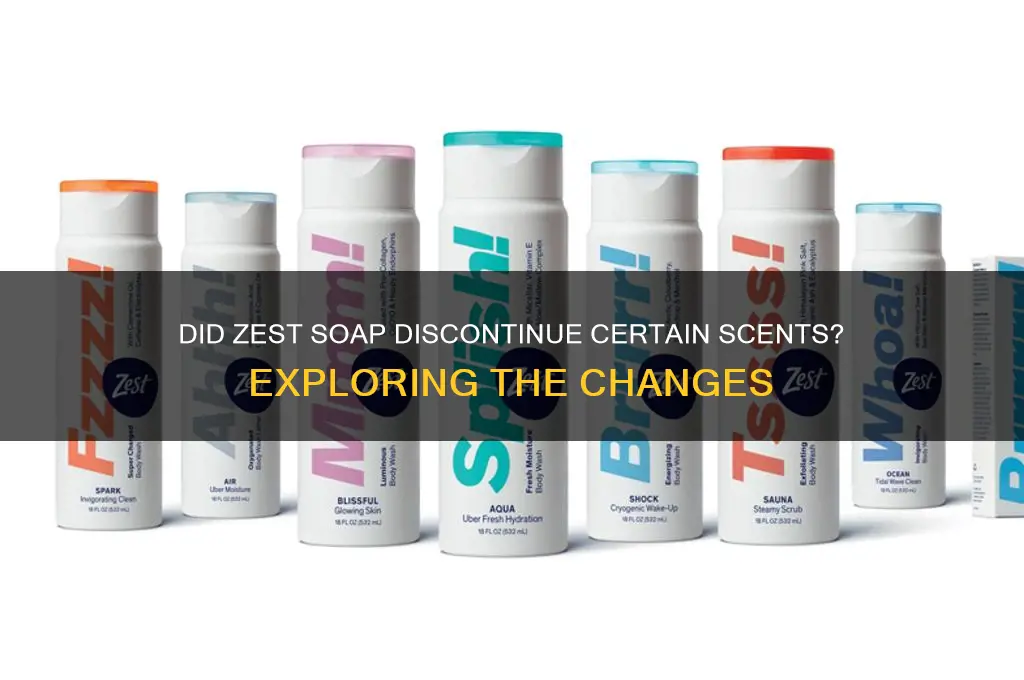 did zest soap quit making some scents