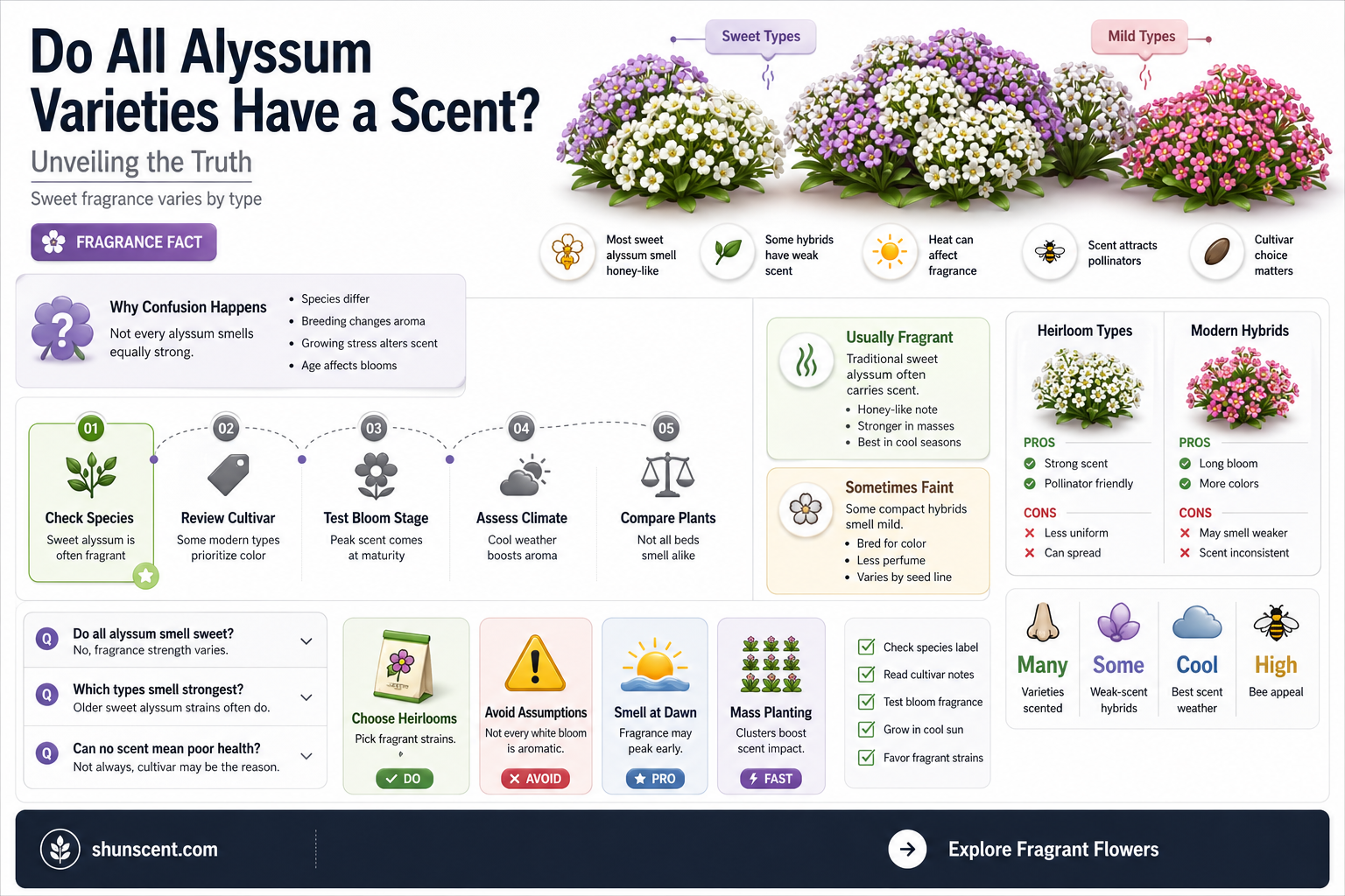 are all alyssum scented
