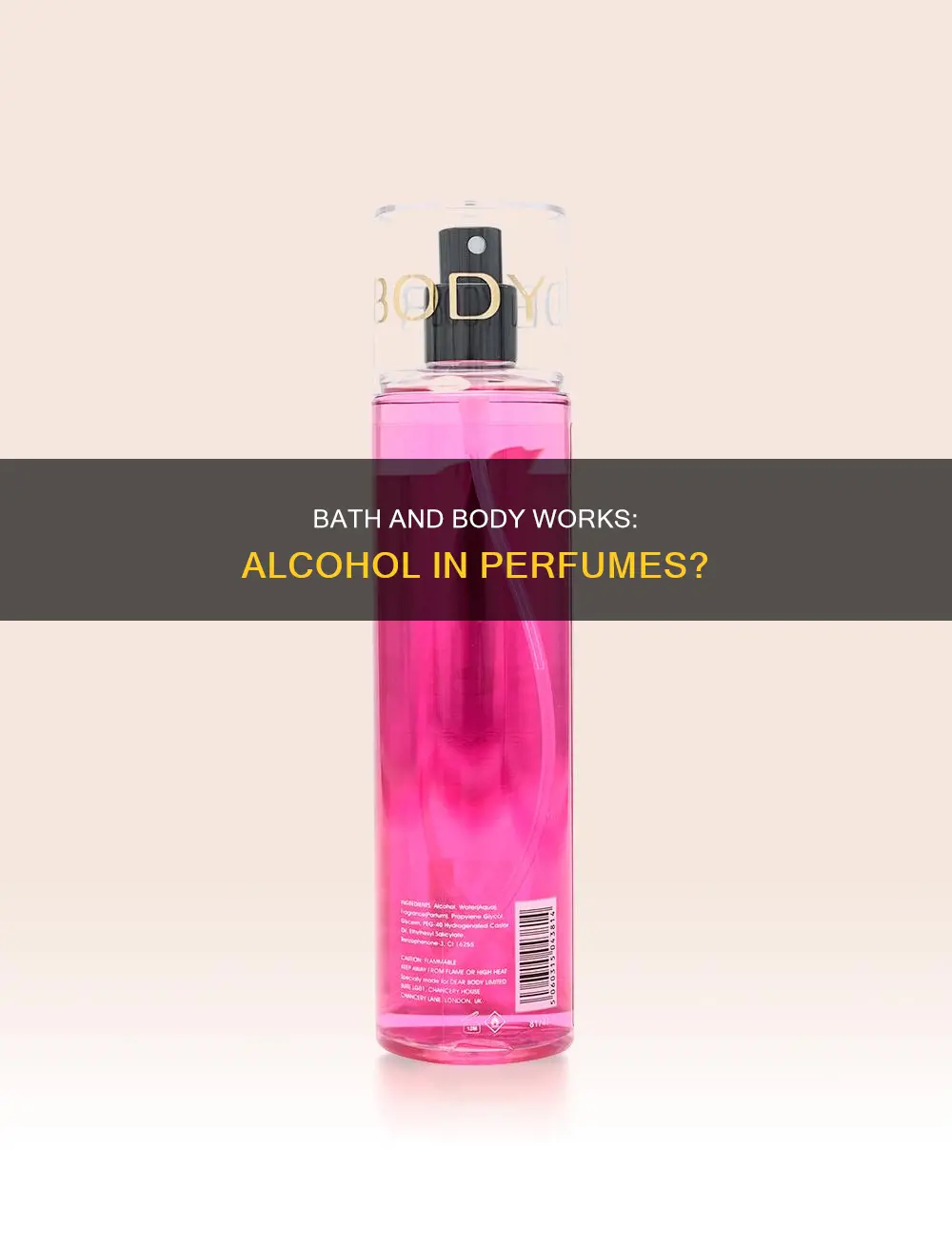 do bath and body works perfumes have alcohol