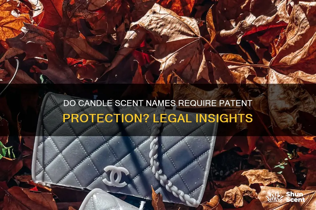 do candle scent names need a patent