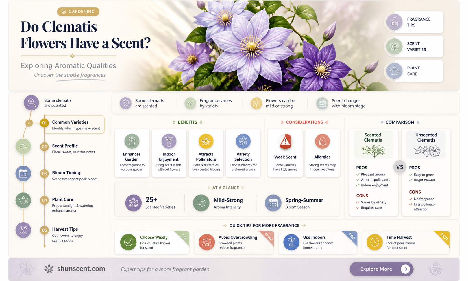 are clematis scented