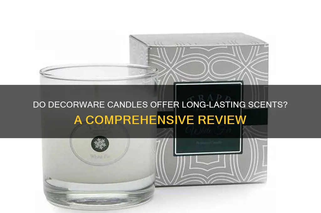do decorware candles have a lasting scent