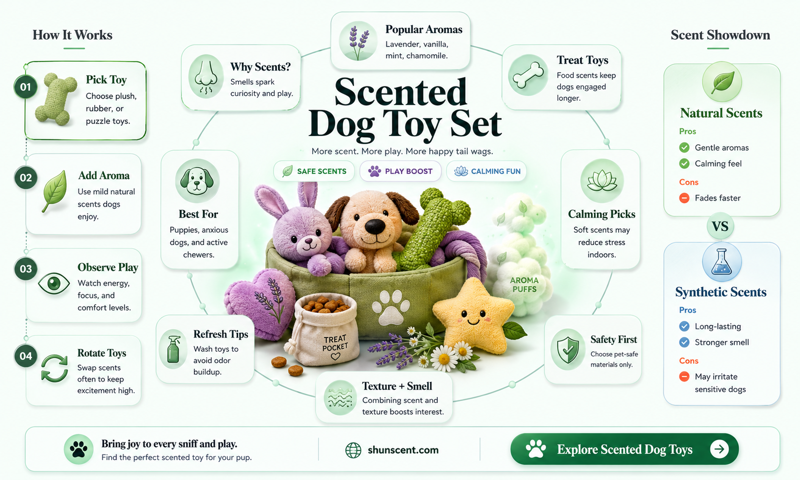 are dog toys scented