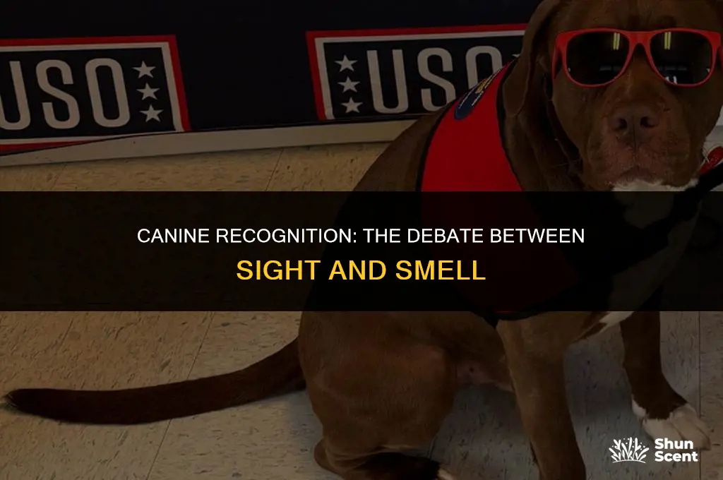 do dogs recognize by sight or smell