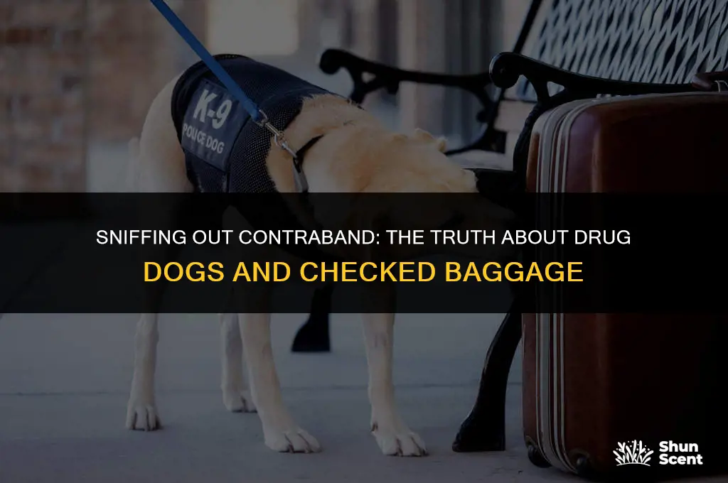 do drug dogs smell checked baggage