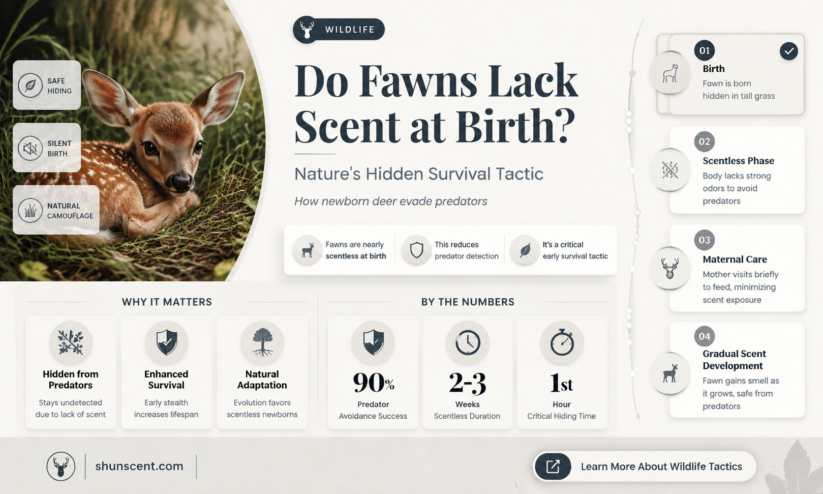 are fawns born without a scent