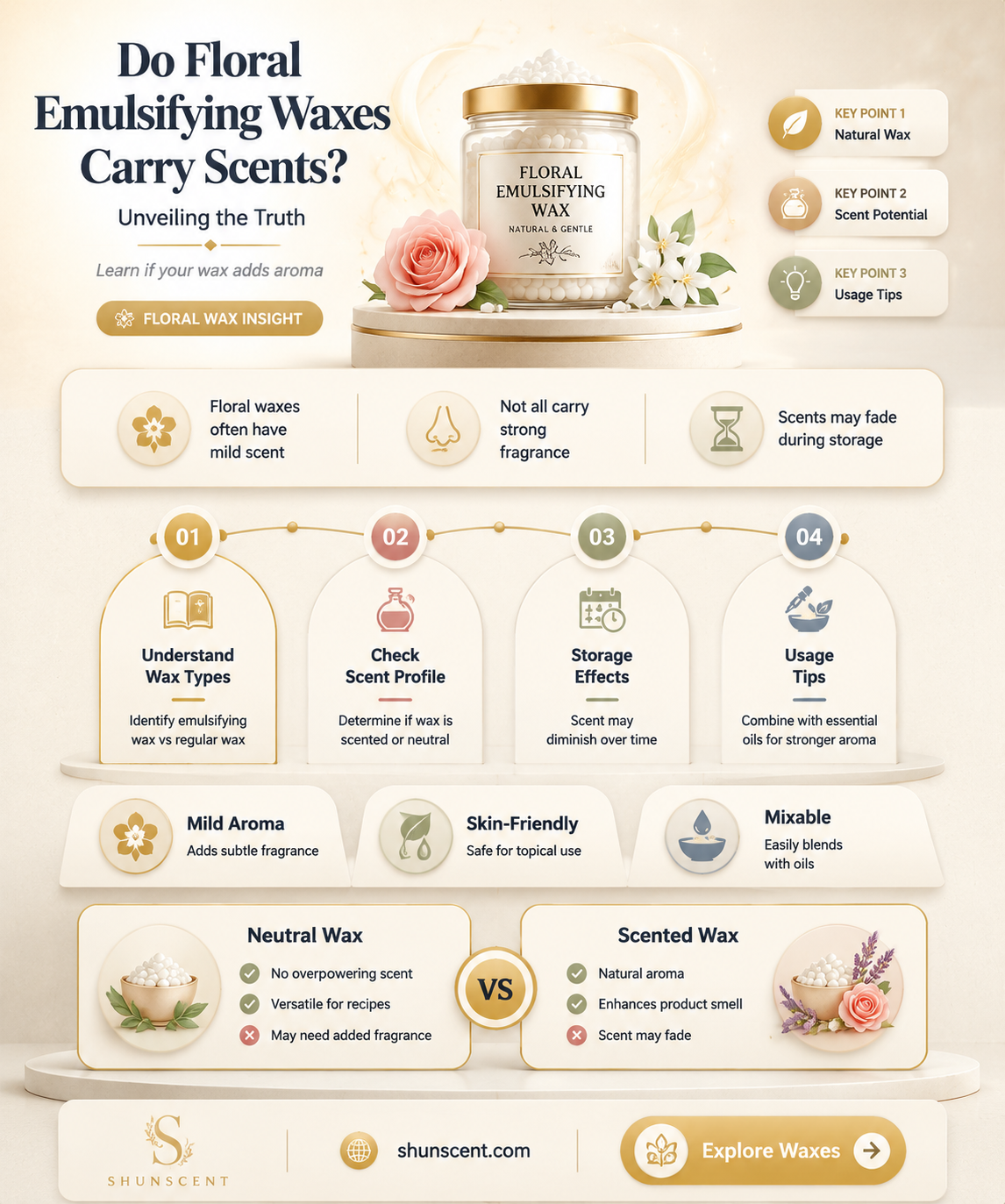 are floral emulsifing wax scented