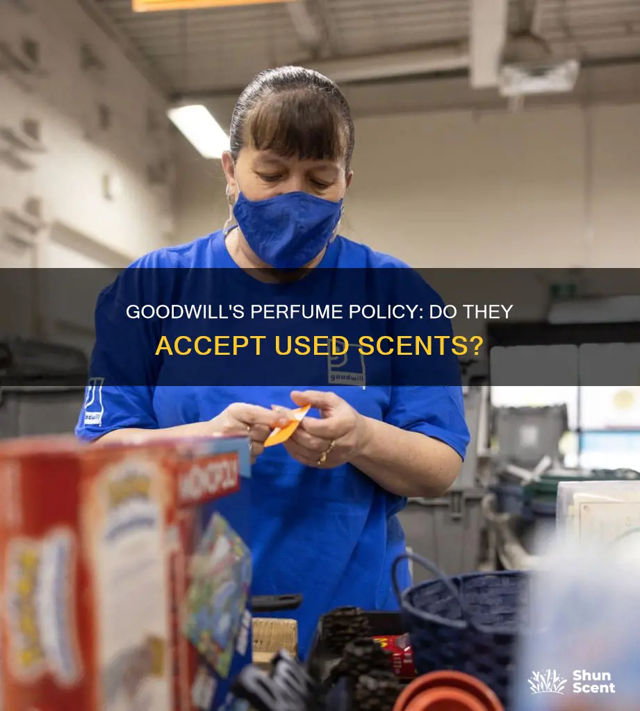 do goodwill accept used perfumes